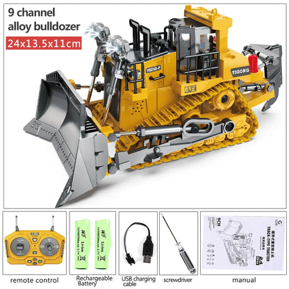 RC Excavator RC CRA Children Toys Remote Control Excavator Toys Kids Radio Control Dump Truck Bulldozer Electric Car Toys Gift