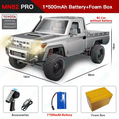 ZWN 1:12 RC Car MN82 PRO 4WD Off-Road Truck with Headlights