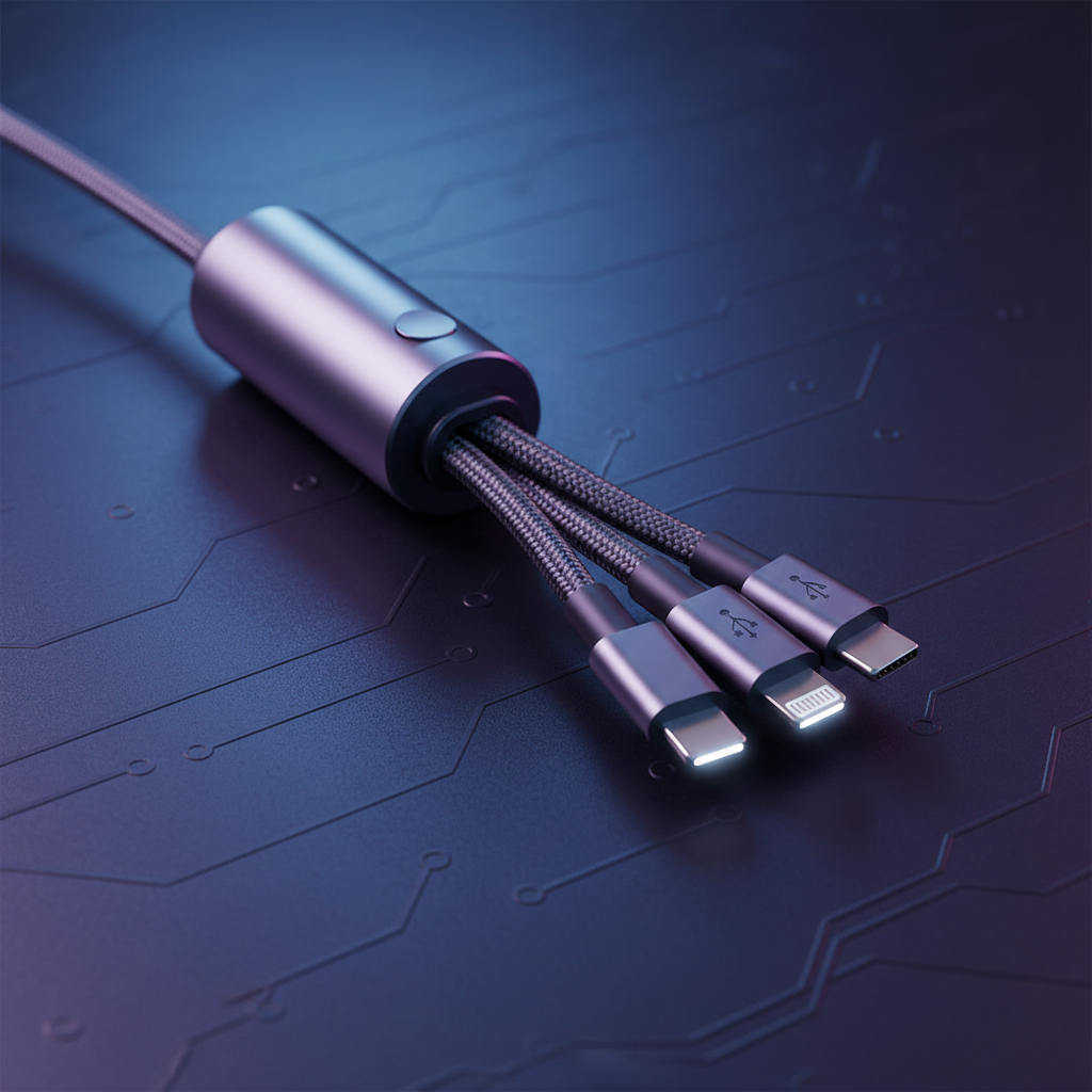 Retractable 3-in-1 Charging Cable